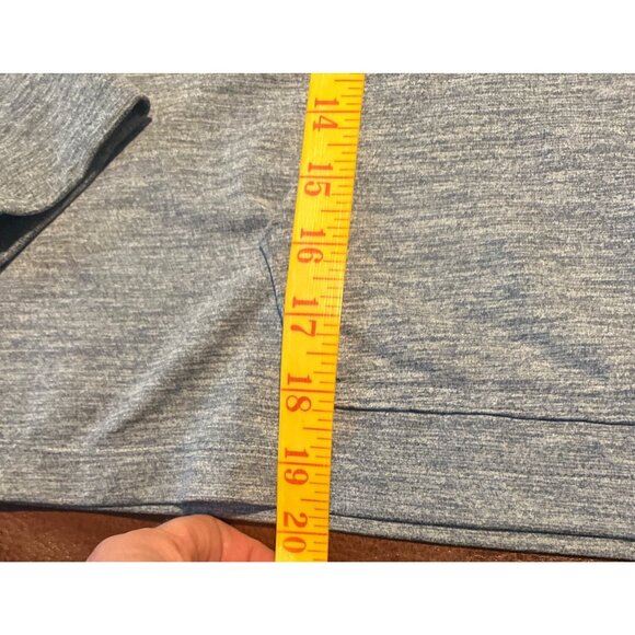 Nike Dri-Fit Blue Gray Hoodie Sweatshirt M Kangaroo Pocket Lightweight - Picture 5 of 8